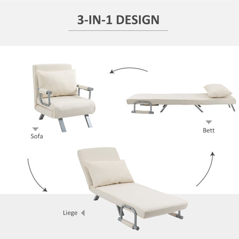 Rootz Relaxation Chair - Sofa Bed - Lounger - Ultimate Comfort - Adjustable Backrest - Metal Frame - 65cm x 69cm x 80cm