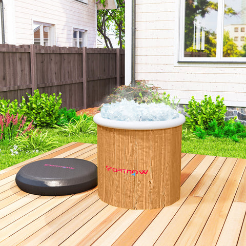 Rootz Ice Bathtub - Inflatable Ice Cream Tray - Muscle Recovery Tub - Optimal Cold Therapy - Ø85 x 75cm, 300L - Includes Carrying Bag & Air Pump