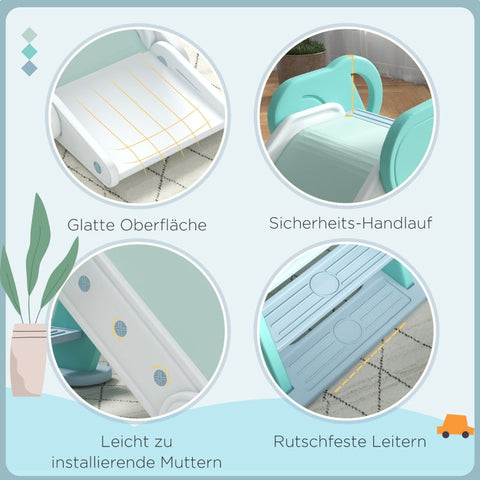 Rootz Toddler Folding Indoor Slide - Kids Slide - Children's Indoor Slide - Safe Climbing - Gentle Sliding - Space-Saving Design - 120cm x 53cm x 53cm