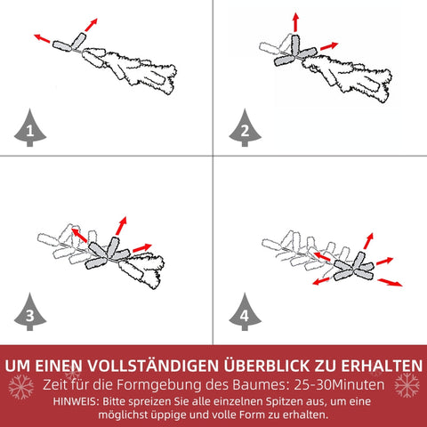 Rootz Artificial Christmas Tree - Pine Tree - Frosty Christmas Tree - Easy Assembly - Flame Retardant - Ø105cm x 180cm