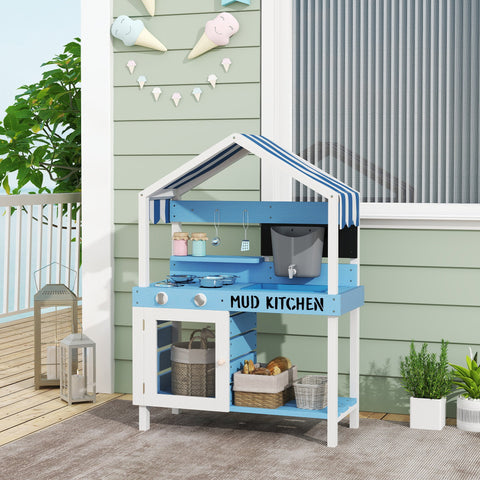 Rootz Outdoor Kids Kitchen Playset - Child's Kitchen - Mud Play Cooking Set - Promotes Creativity - 80cm x 36.5cm x 112cm