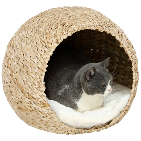 Rootz Cat Basket - Cat House - Pet Bed - Fluffy Pillow - Spacious Design - 45 x 41 x 37 cm