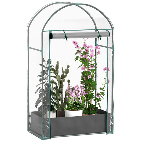 Rootz Mini Garden Greenhouse - Balcony Greenhouse - Plant Protective Shelter - Reinforced Plastic Cover - 89cm x 50cm x 152cm