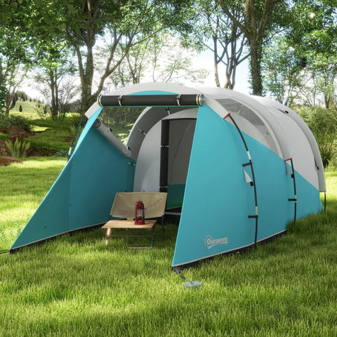 Rootz Camping Tent - Family Tent - Waterproof Shelter - Spacious Design - 460L x 260W x 190H cm - Polyester, PE, Plastic