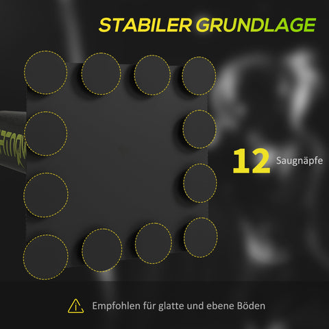 Rootz Boxing Stand - Punching Station - Fitness Trainer - Height Adjustable - Steel Frame - 107 x 36 x 140-205 cm - Black