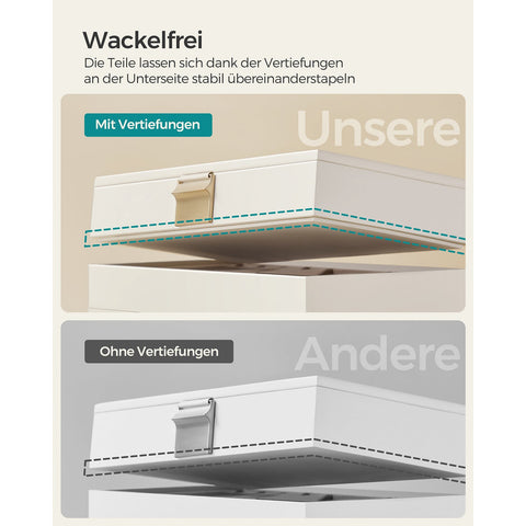 Rootz Stackable Jewelry Box - Organizer Tray - Drawer Case - Space Saving Solution - 30cm x 20cm x 12cm