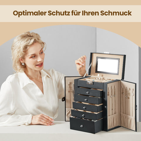 Rootz Jewelry Organizer - Storage Box - Accessory Case - Timeless Charm - 26 x 15.5 x 32 cm