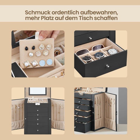 Rootz Jewelry Organizer - Storage Box - Accessory Case - Timeless Charm - 26 x 15.5 x 32 cm