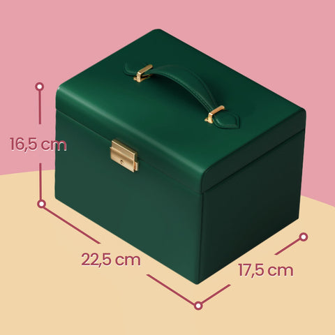 Rootz Jewelry Box - Storage Organizer - Keepsake Holder - Protects Valuables - 17.5cm x 22.5cm x 16.5cm