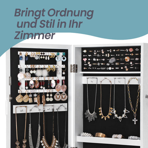 Rootz Mirror and Jewelry Cabinet - Wall Cabinet - Mirror Cabinet - Ample Storage - 37cm x 67cm x 10.5cm