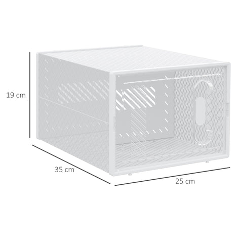 Rootz Modular Shoe Storage Boxes - Shoe Cabinets - Transparent Organizers - Durable Plastic - 25L x 35W x 19H cm