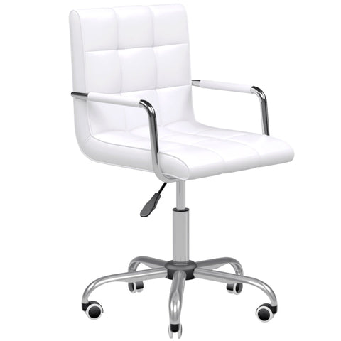Rootz Office Chair - Swivel Chair - Ergonomic Chair - Height Adjustable - Ultimate Comfort - Durable and Sturdy - 52.5cm x 54cm x 84-99cm - White