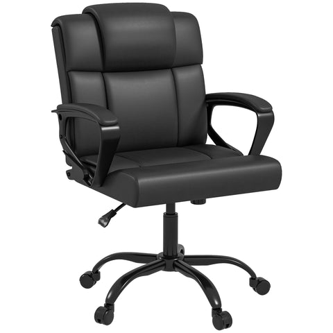 Rootz Ergonomic Office Chair - Swivel Chair - Adjustable Desk Chair - Comfortable Seating - 61cm x 63cm x 92-102cm