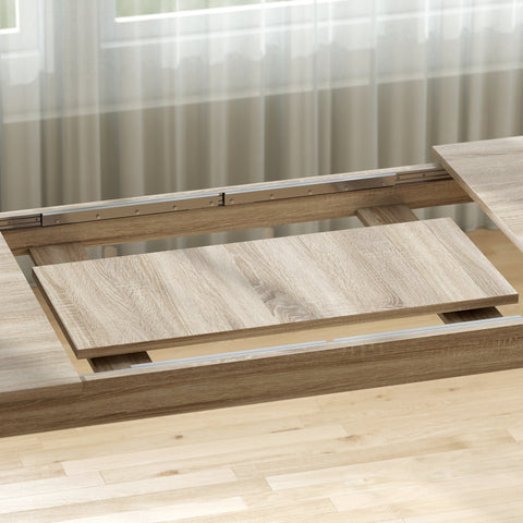 Rootz Extendable Dining Table - Expandable Table - Space Master - Wood - Seats 6-10 - 180cm to 260cm x 90cm x 76.6cm