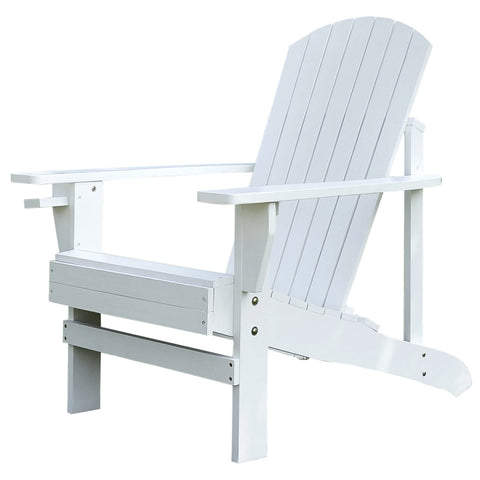 Rootz Adirondack Tuinstoel - Buitenzitplaats - Patiostoel - Ergonomisch ontwerp - Hoge rugleuning - Brede armleuningen - 97W x 72,5D x 93H cm - Sparrenhout