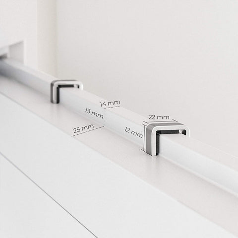 Rootz Door Hook Set for Jewelry Cabinet - Silver Hooks - Space-Saving Solution - Steel - 1.2 x 2.2 x 32 cm
