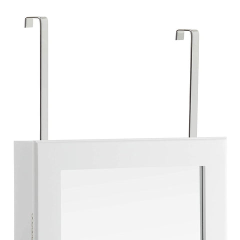 Rootz Door Hook Set for Jewelry Cabinet - Silver Hooks - Space-Saving Solution - Steel - 1.2 x 2.2 x 32 cm