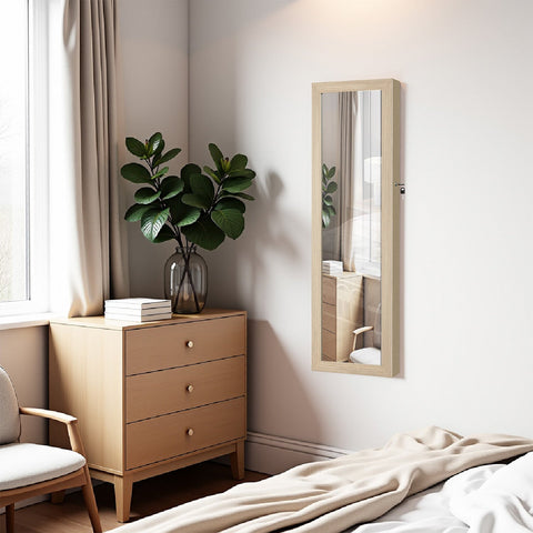 Rootz Jewelry Cabinet - Jewelry Organizer - Accessories Storage - Space Saving - 37 x 10 x 120 cm