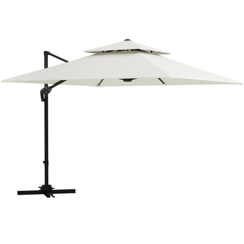 Rootz Off Square Parasol - Sunshade - Patio Umbrella - UV50+ Protection - 2.7m x 2.7m x 2.65m