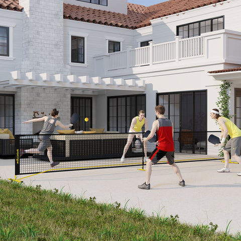 Rootz Pickleball Net Set - Portable - Metal Frame - Stable Network - 670cm x 60cm x 92cm - Includes Carry Bag