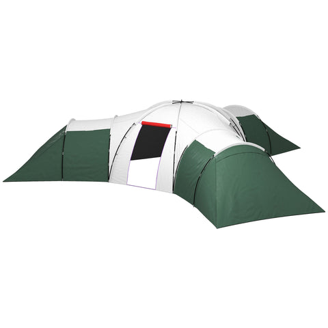 Rootz Camping Tent for 6-9 People - 4 Room Tents - Waterproof Tents - Ultimate Comfort - 615x615x225cm