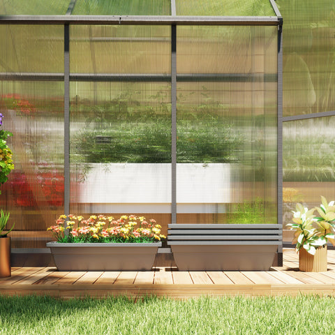 Rootz 5 Set Flower Pots - Garden Planters - Plant Containers - Durable Plastic - 59cm x 21cm x 16cm