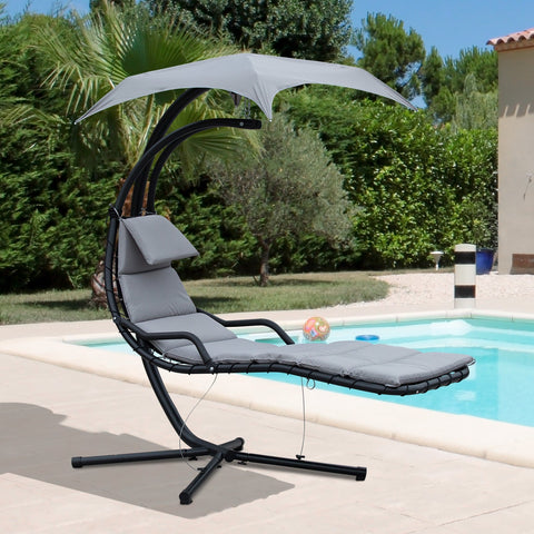 Rootz Hanging Lounger Schwingliege - Hollywood Swing - Garden Lounger - Ergonomic Comfort - 190cm x 115cm x 190cm