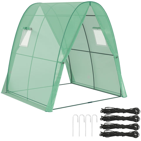 Rootz Arched Greenhouse - Foil Tomato House - Portable Plant Shelter - Stability & Optimal Ventilation - 1.8 x 1.8 x 2 m