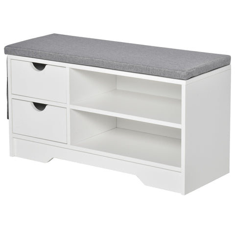Rootz Shoe Bench Shoe Cabinet - Shoe Storage - Entryway Organizer - Comfortable Seat Cushion - 80.5cm x 30.5cm x 43.5cm