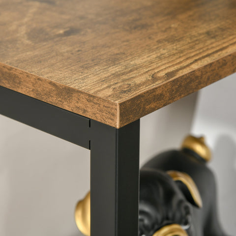 Rootz Industrial Bookcase - Storage Shelf - Cabinet Unit - Reclaimed Wood - 58cm x 24cm x 122cm