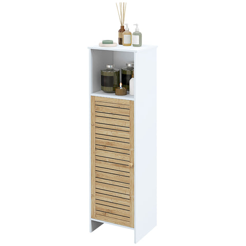 Rootz Bathroom Cabinet - White Storage Unit - Organizer - Ventilated Design - 35 x 30 x 120 cm