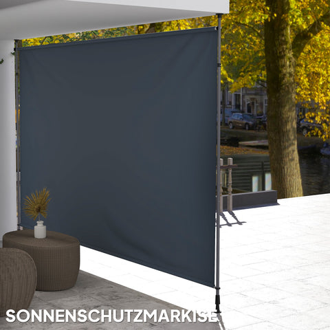 Rootz Klemmmarkise Joint Arm Awning - Outdoor Awning - Sun Protection - UPF30+ Coating - 400cm x 221-311cm