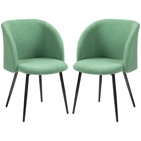 Rootz 2 Piece Set Dining Chairs - Velvet Chairs - Modern Seating - Comfort and Style - 55cm x 62cm x 80cm