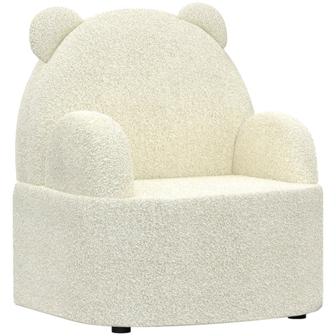 Rootz Children's Bear Armchair - Kids Chair - Toddler Seat - Soft Teddy Fleece - Cozy Comfort - 52cm x 48cm x 59cm