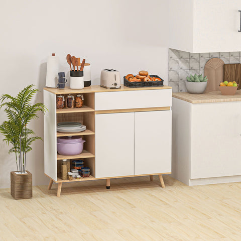 Rootz Storage Cabinet Buffet - Kitchen Cabinet - Sideboard - Adjustable Shelves - 119cm x 40cm x 102cm