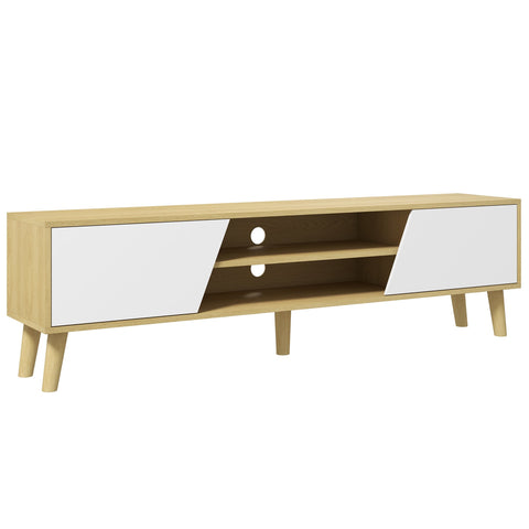 Rootz TV Stand - Scandinavian Lowboard - Entertainment Console - Plenty Storage - 150 x 30 x 42 cm