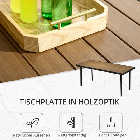 Rootz Garden Furniture Set - 5 Piece Outdoor Patio Set - Rattan Furniture - Steel Frame - Weatherproof - Cozy Seating Area - 193cm x 72cm x 75cm