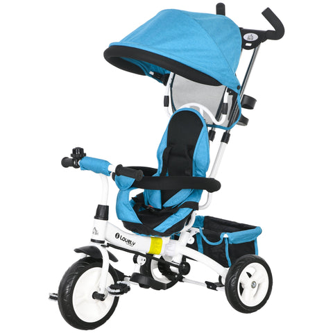 Rootz 6-in-1 Children's Trike - Toddler Bike - Kids Tricycle - Stability & Storage - Blue - 95cm x 50cm x 106cm