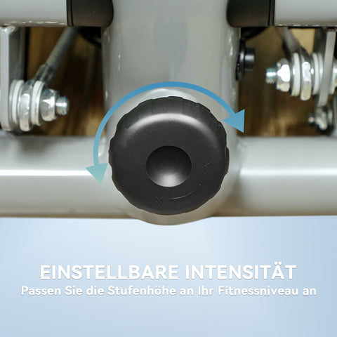 Rootz 2 in 1 Mini Stepper - Home Exercise Equipment - Fitness Stepper - LCD Display - Strengthens Core & Arms - 41 x 30.5 x 18.5 cm Grey, Black