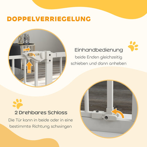 Rootz Door Protection Grille - Barrier Grilles - Protective Grilles - Metal & Plastic - 74-80/87-94 cm - White - Easy Install - 68cm x 77cm