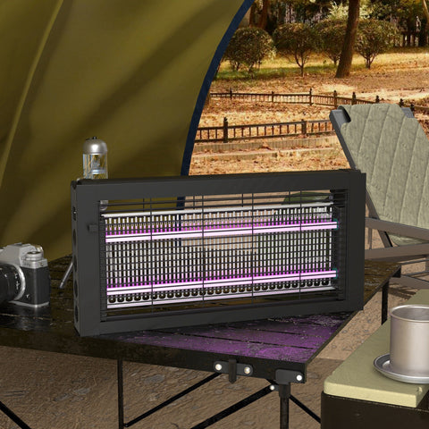 Rootz Insect Killer LED Lamp - Mosquito & Fly Catcher - Bug Zapper - 60㎡ Coverage - 49L x 6W x 25H cm - Chemical-Free Solution