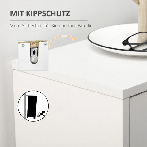 Rootz Schoenenkast met 2 kantelladen - Schoenenopberger - Halorganisator - Ruimte voor 12 paar - Verstelbare planken - 76 cm x 26 cm x 110 cm - Wit + Goud