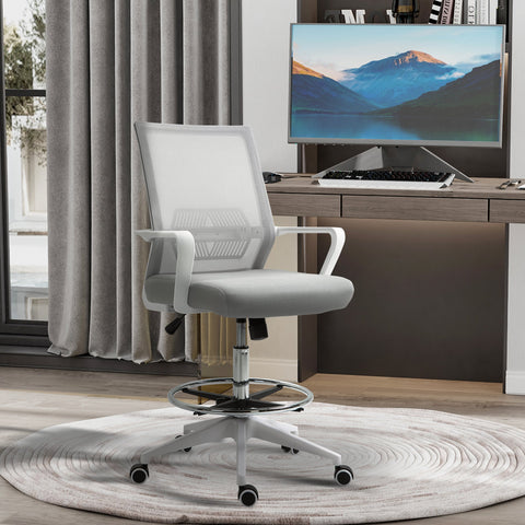 Rootz Office Chair - Ergonomic Desk Chair - Swivel Work Chair - Breathable Mesh - 64L x 59W x 104-124H cm - Adjustable 360° Mobility