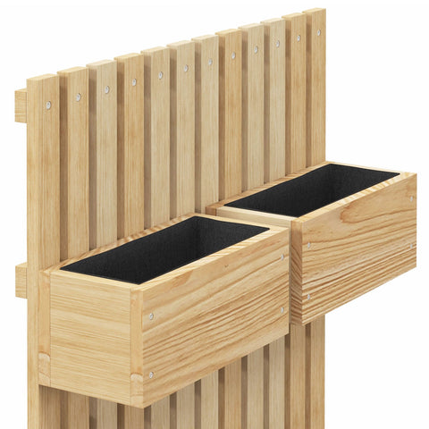 Rootz Elevated Wooden Garden Bed - Raised Planter - Adjustable Flower Box - Versatile & Durable - 60x16x100cm Brown