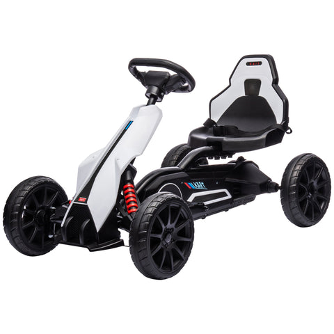 Rootz Electric Go-Kart for Children - Kids Go-Kart - White Electric Kart - Enhances Outdoor Fun - 100cm x 58.5cm