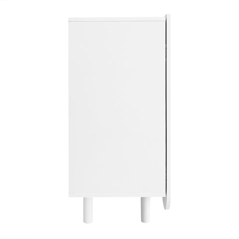 Rootz White Sideboard - Elegant Storage Unit - Modern Buffet - Quiet Operation - 120x37.5x80.8 cm