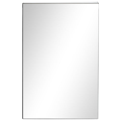 Rootz Mirror Cabinet - Wall Mounted Storage - Bathroom Organizer - Rustproof Hinges - Stainless Steel Frame - 39cm x 12cm x 60cm