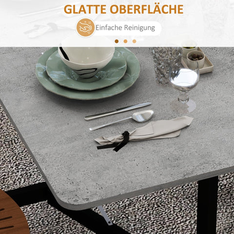 Rootz Folding Dining Table - Expandable Table - Space-saving Dining Table - Elegant Style - Wheels for Easy Mobility - 120cm x 80cm x 73cm