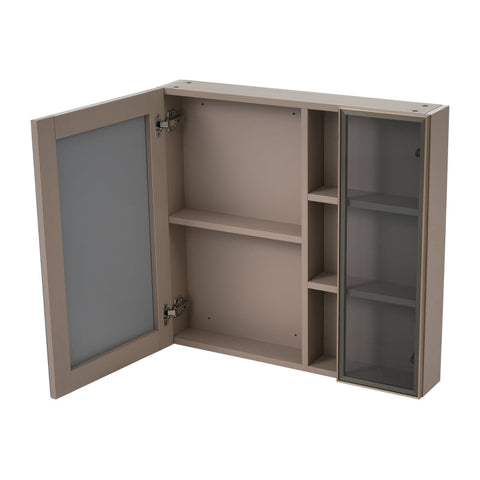 Rootz Mirror Cabinet - Bathroom Storage Unit - Vanity Organizer - Modern Design and Durable MDF - 80cm x 12cm x 75cm