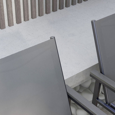 Rootz 5 Piece Garden Furniture Set - Outdoor Dining Set - Patio Table and Chairs - Tempered Glass Top - 88cm x 88cm x 72cm